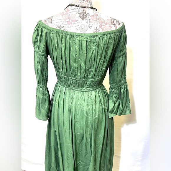 ALEXIA ADMOR Green smocked midi dress size 8 - Picture 6 of 14